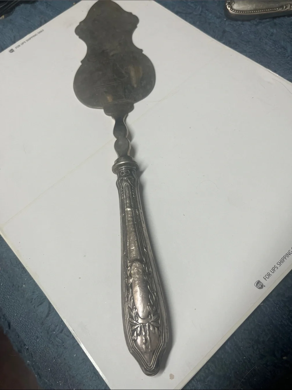 Ornate Silver-Tone Pie Server - Decorative Home Accent